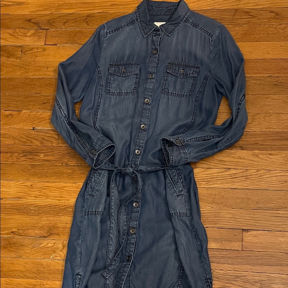 Caslon Dark Blue Long Sleeve Dress
